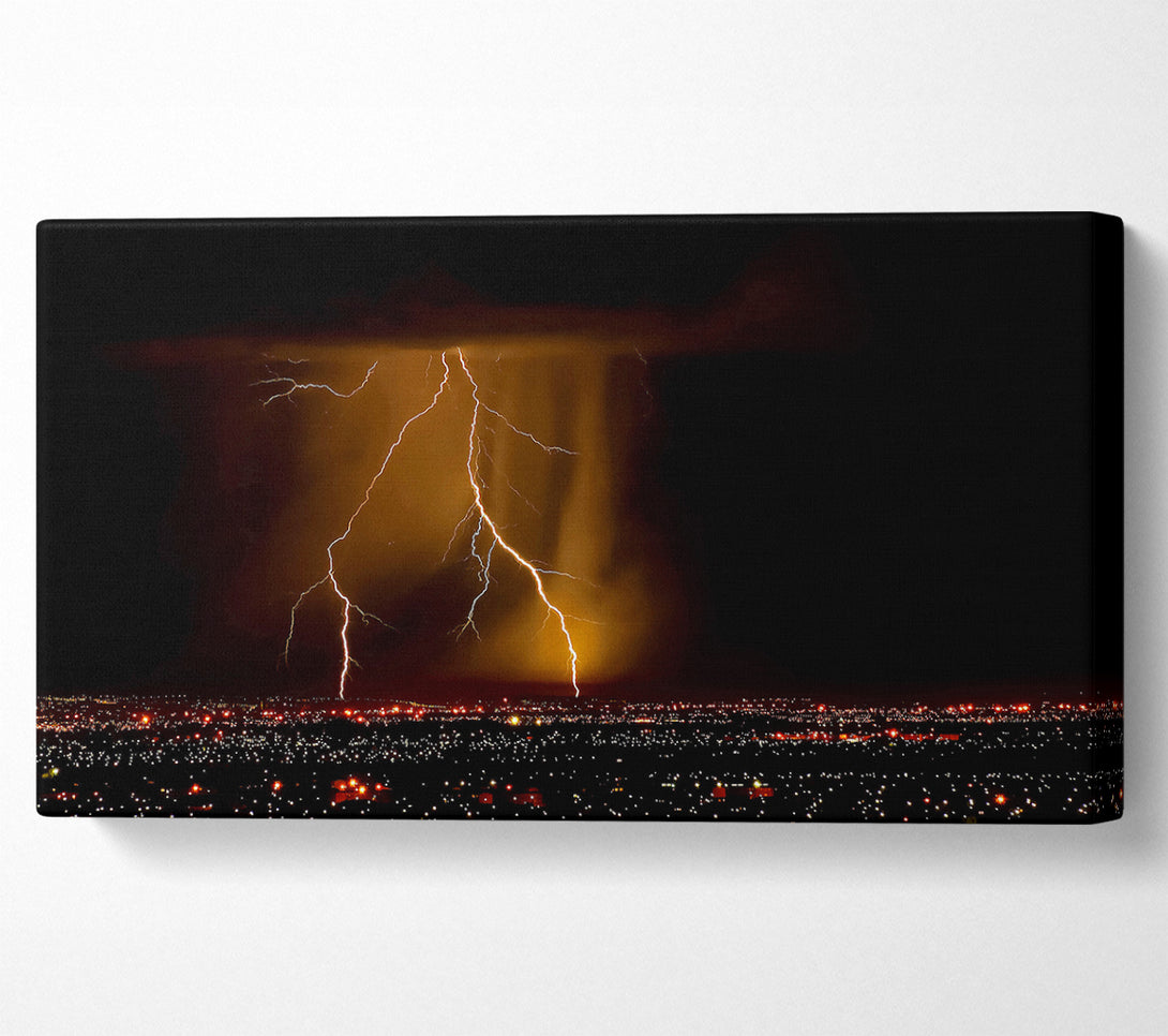  A Canvas Print of Night Lightning Canvas Print