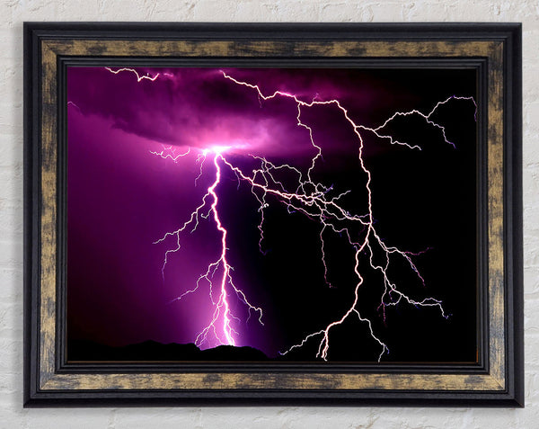 Lightning Storm Framed Print