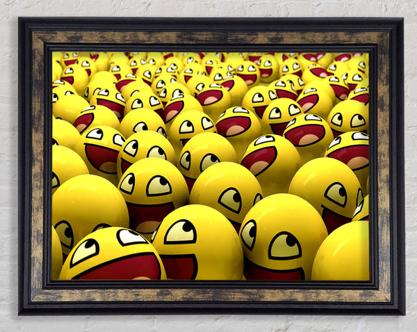 Funny Smileys Framed Print