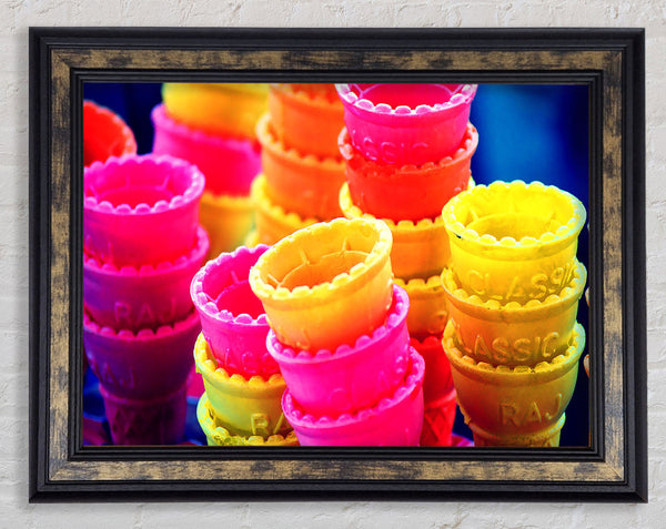 Ice Cream Cones Framed Print