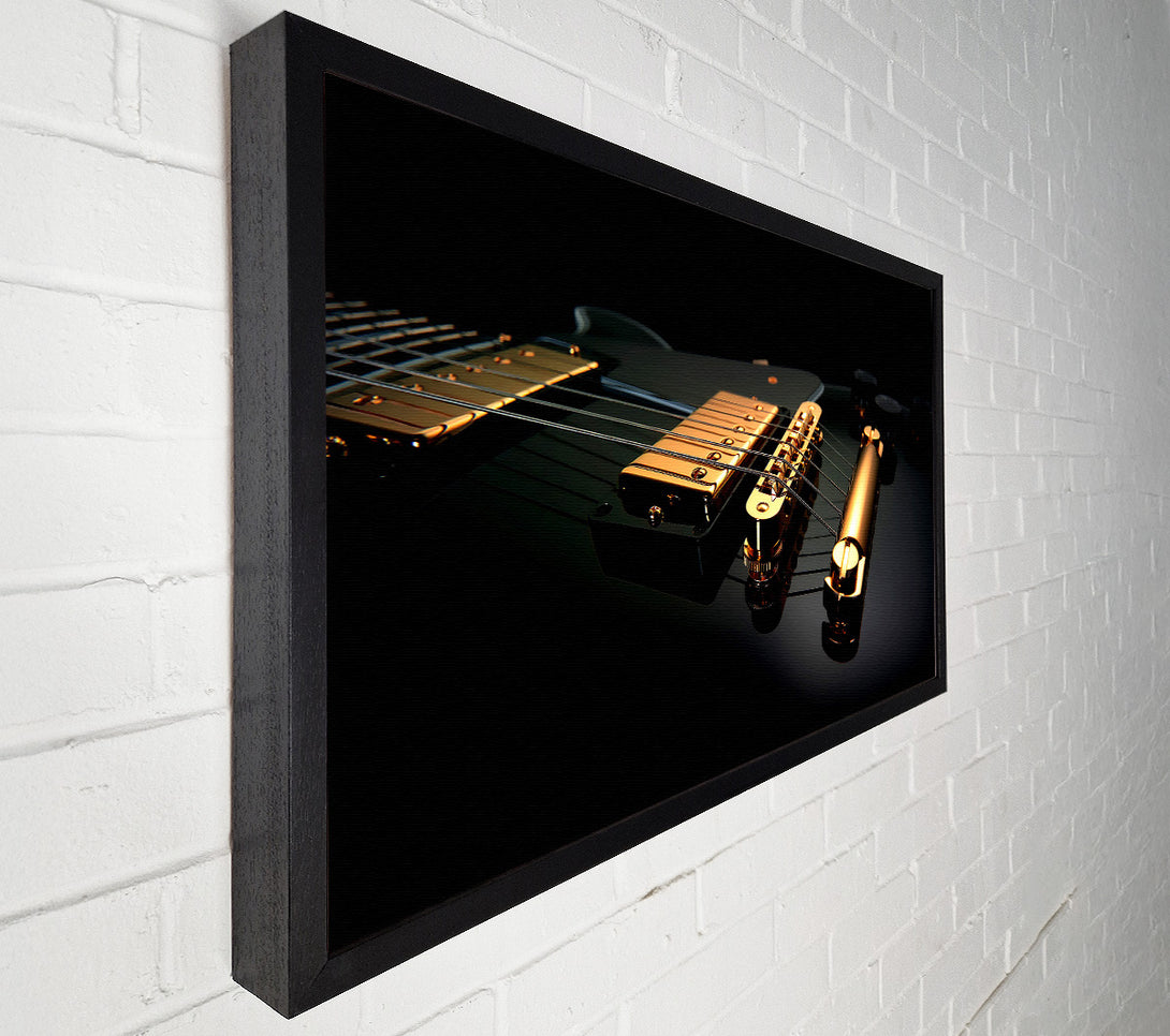  A Canvas Print of Black Guitar Canvas Wall Art