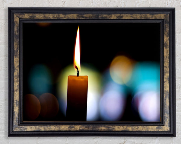 Candle Flame Framed Print