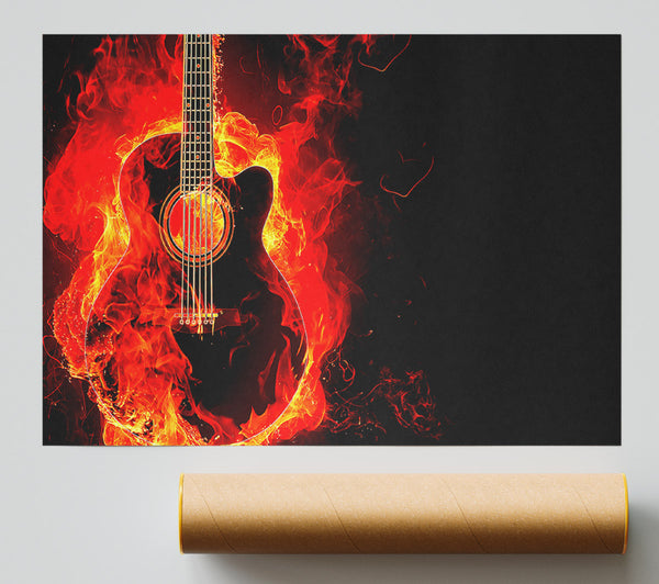 Guitar Flame Print