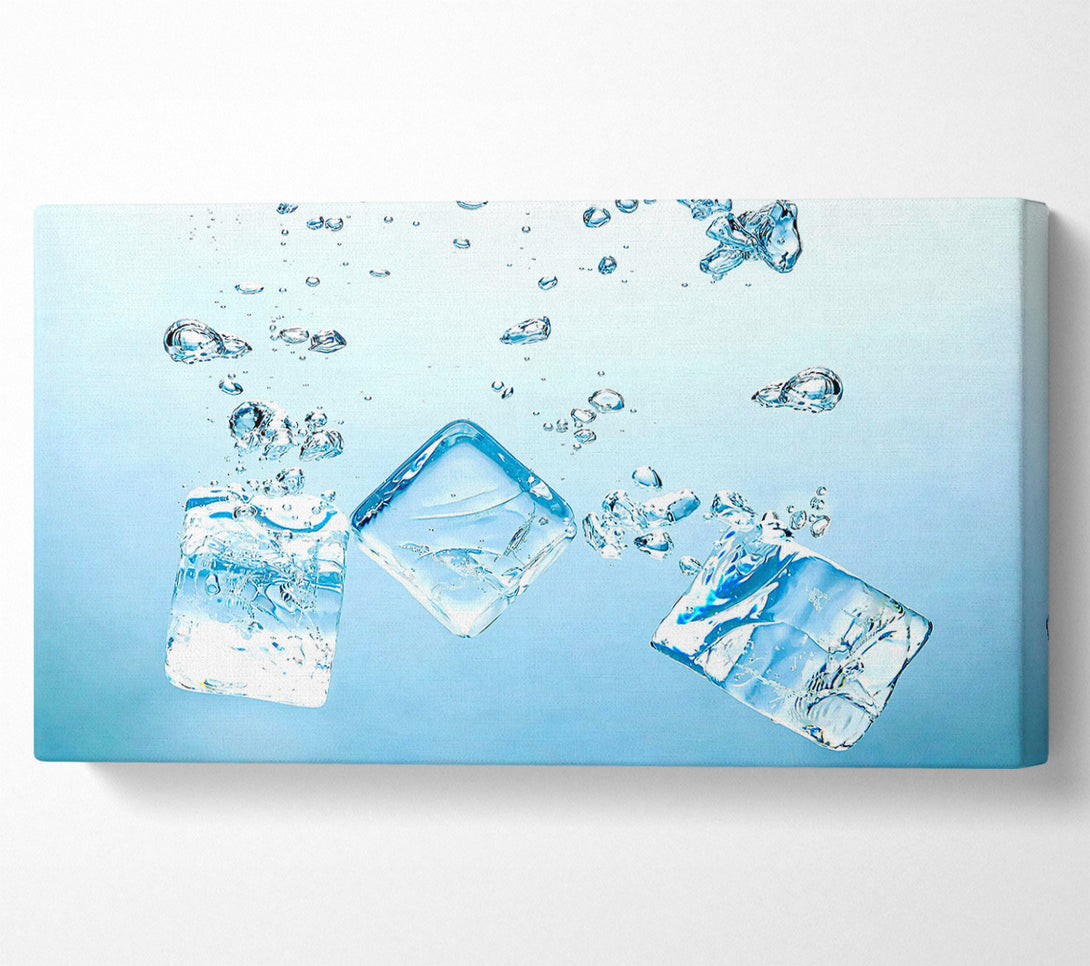  A Canvas Print of Ice Cubes Bubbles Canvas Print