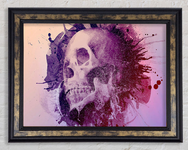 Watercolour Skull Design Framed Print