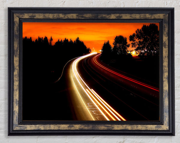 Interstate Highway Framed Print