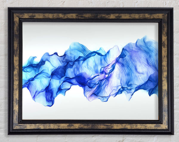Blue Ripple Wave Framed Print