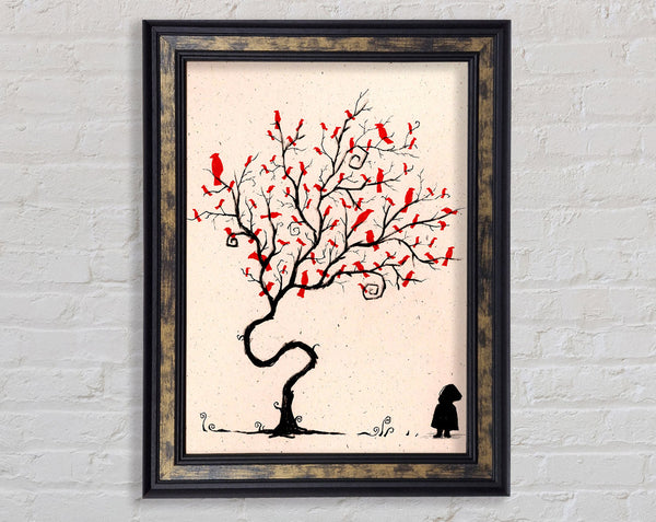 Red Birds Framed Print