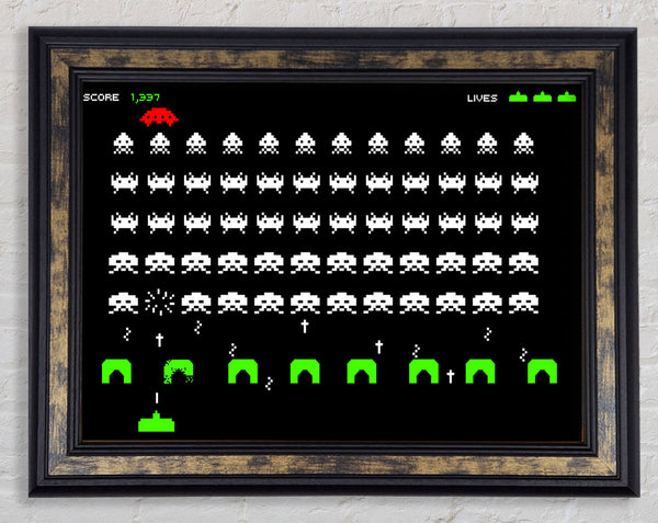 Space Invaders Framed Print