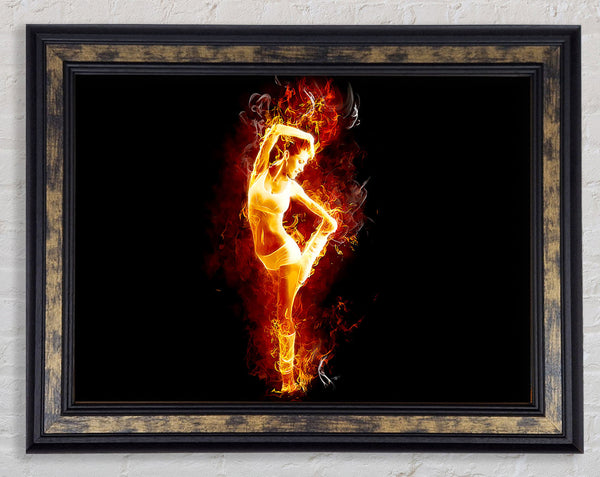 Fire Dancer Orange Framed Print