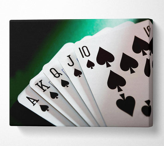 Royal Flush Poker Canvas Wall Art