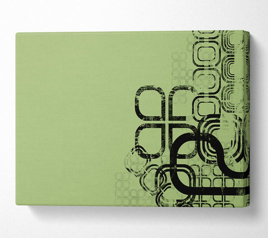 Green Maze Canvas Wall Art
