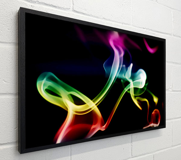 Rainbow Smoke On Black