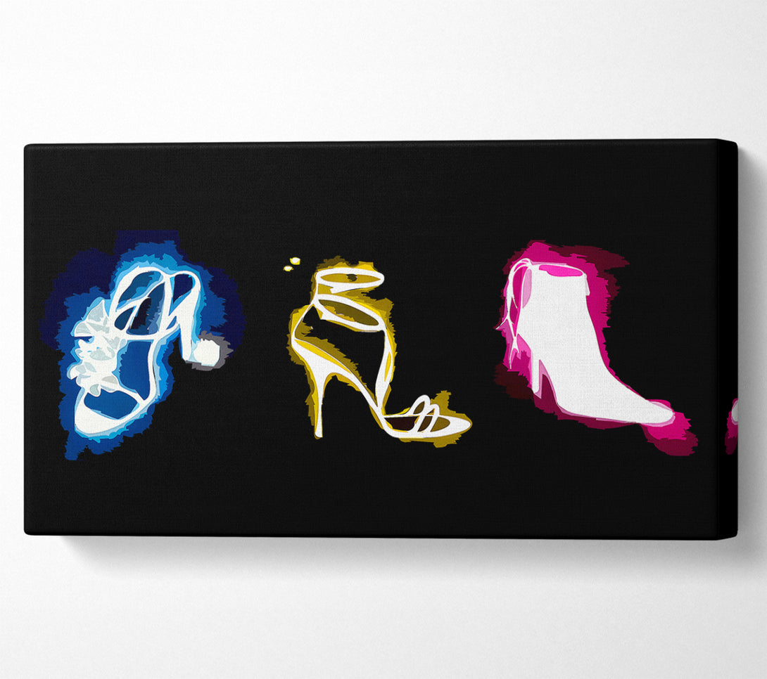  A Canvas Print of A Womans Love Of Shoes Canvas Print