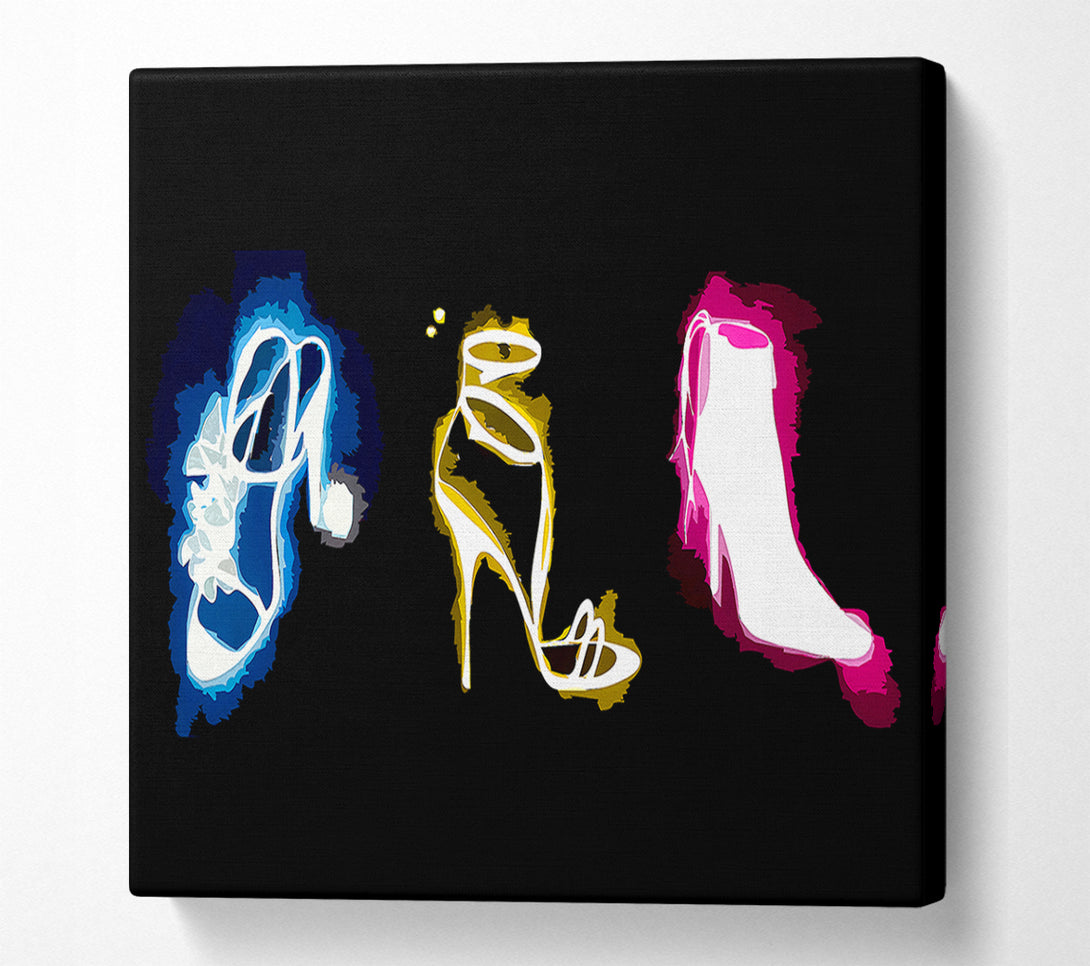  A Canvas Print of A Womans Love Of Shoes Canvas Print