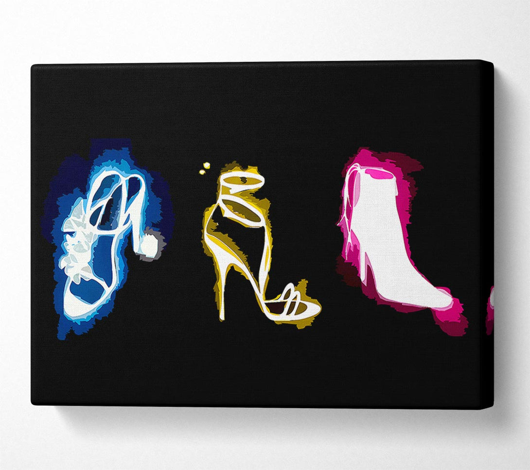  A Canvas Print of A Womans Love Of Shoes Canvas Print