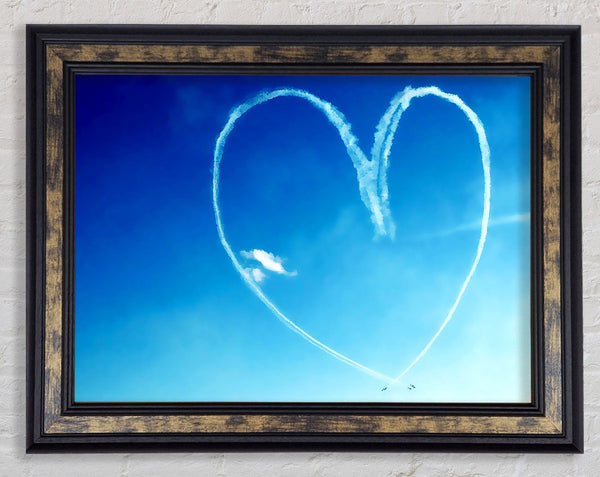 Love Heart Skies Framed Print