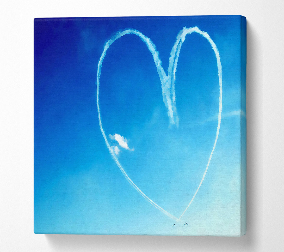  A Canvas Print of Love Heart Skies Canvas Print