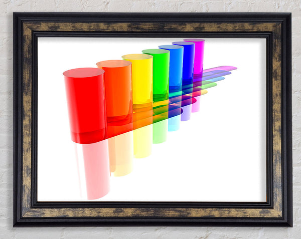 Rainbow Tubes Framed Print