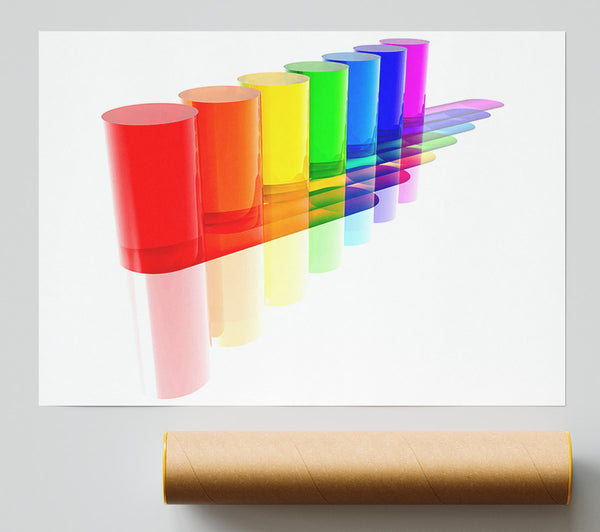 Rainbow Tubes Poster