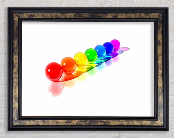 Rainbow Marbels Framed Print