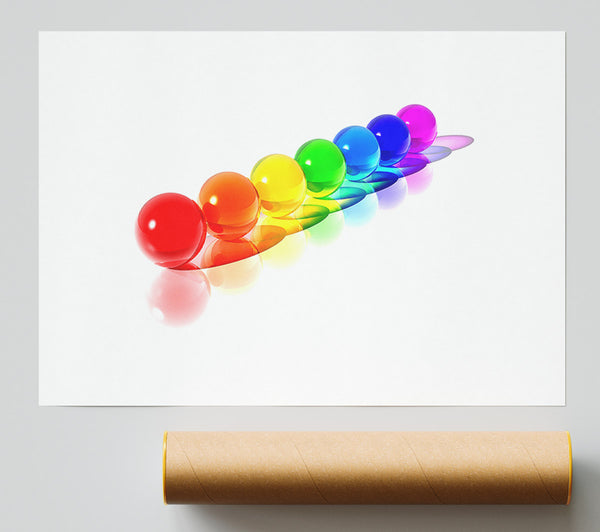Rainbow Marbels Giclee Print