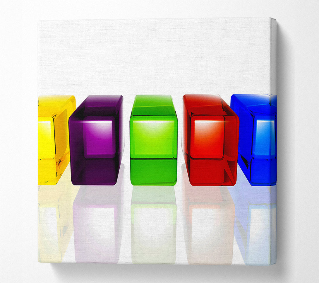  A Canvas Print of Rainbow Cubes Canvas Wall Art