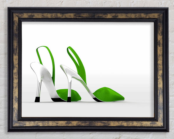 Lime Shoes Framed Print