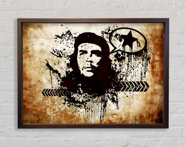 Che Guevara Brown Framed Print
