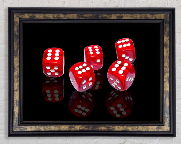 All Sixes Dice Framed Print