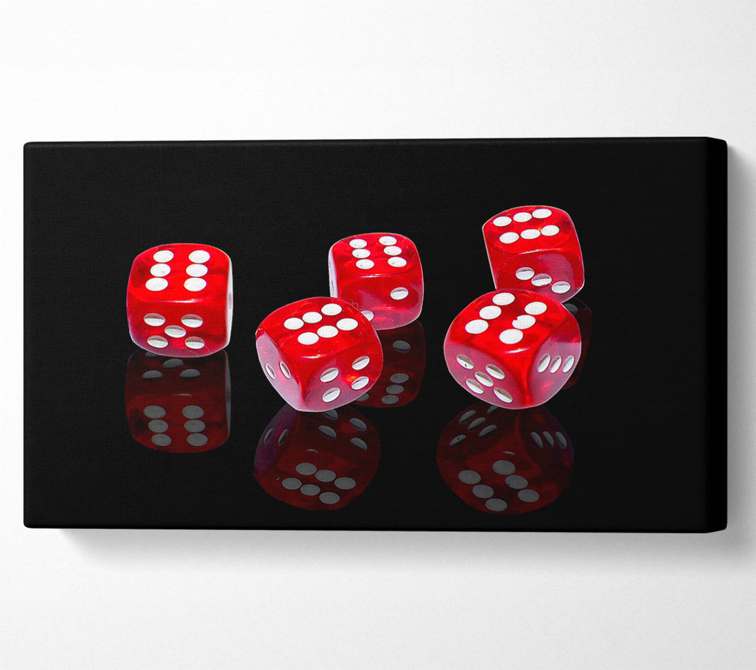  A Canvas Print of All Sixes Dice Canvas Wall Art