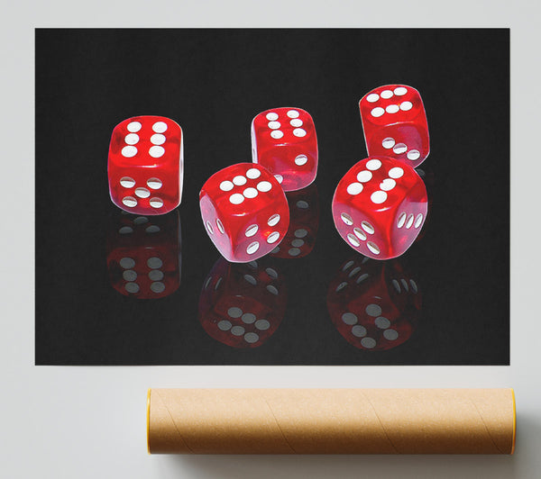 All Sixes Dice Giclee Print