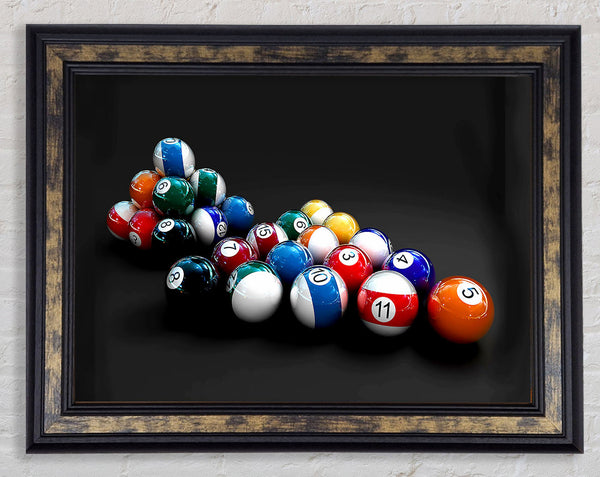 Double Pool Balls Framed Print