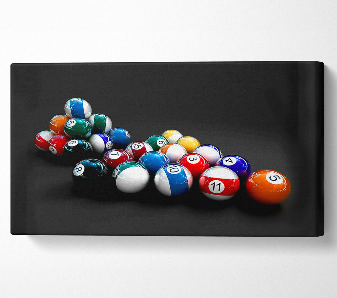  A Canvas Print of Double Pool Balls Canvas Wall Art