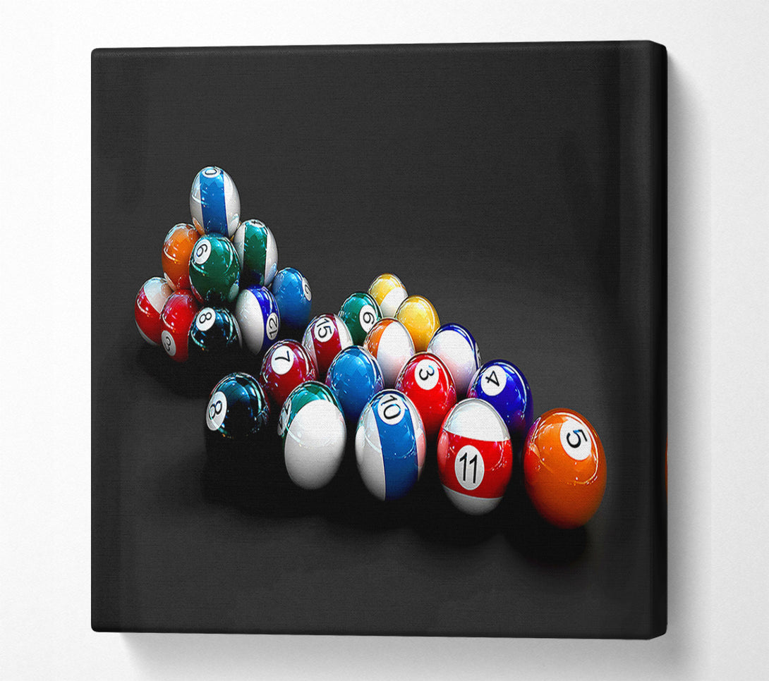  A Canvas Print of Double Pool Balls Canvas Wall Art