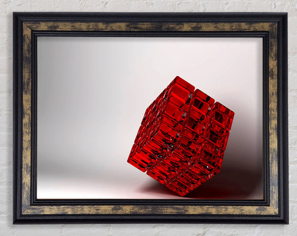 Red Jelly Cube Framed Print