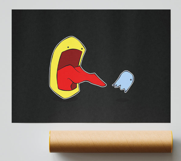 Pacman Chasing Ghost Print