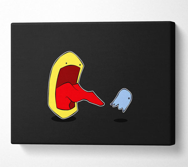  A Canvas Print of Pacman Chasing Ghost Canvas Art