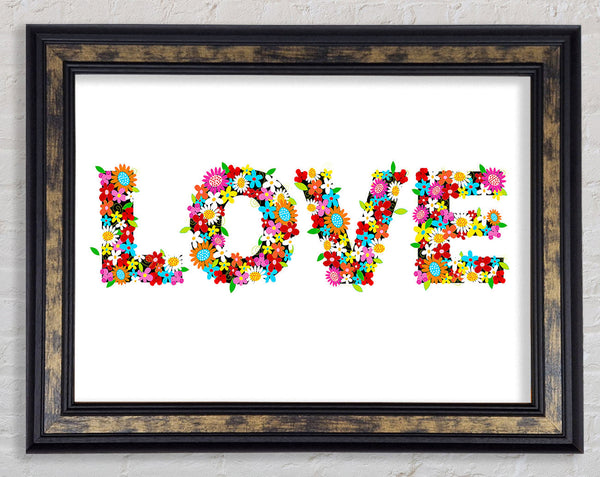 Flower Power Love Framed Print