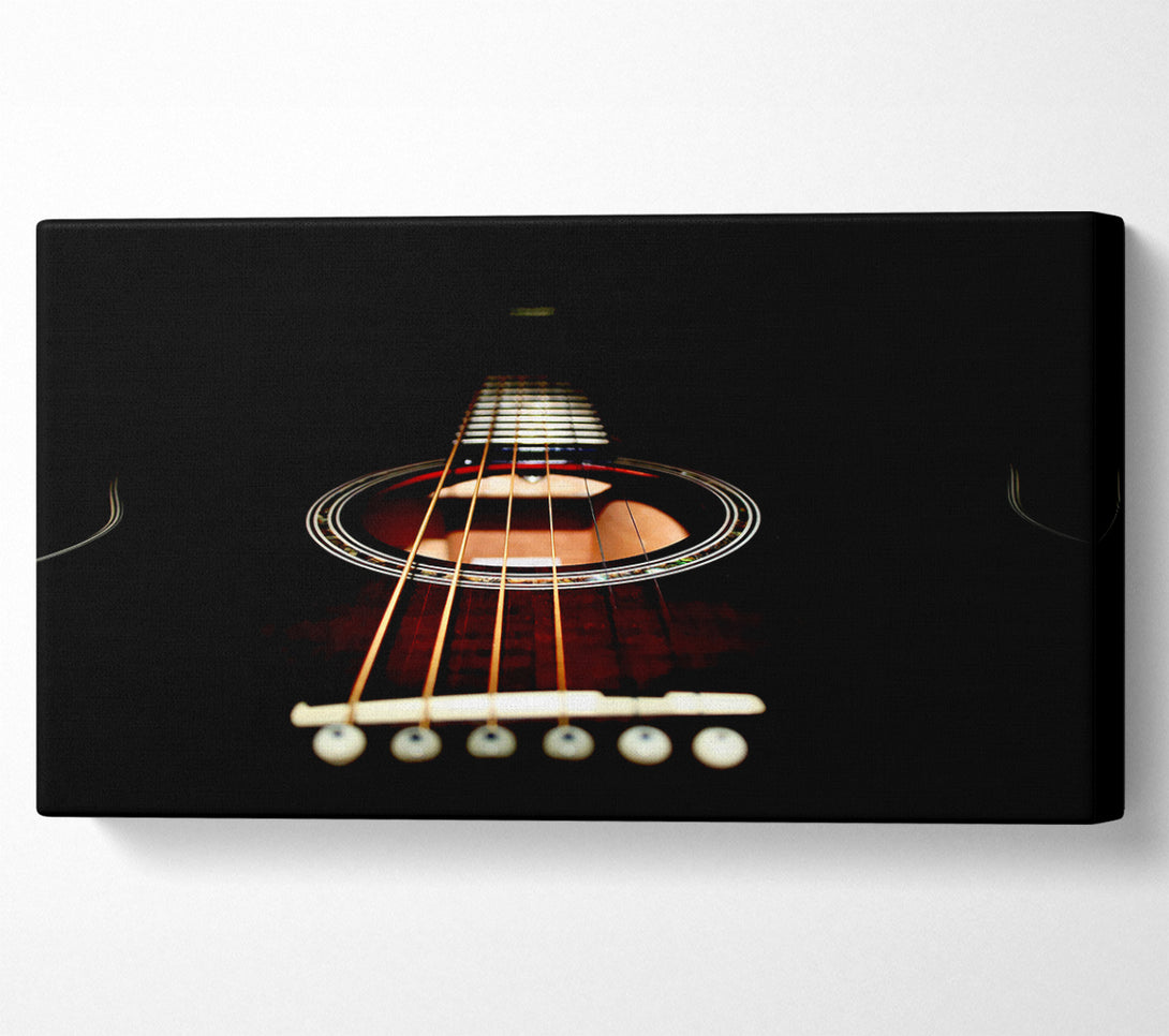  A Canvas Print of Acoustic Guitar Close-Up Canvas Wall Art