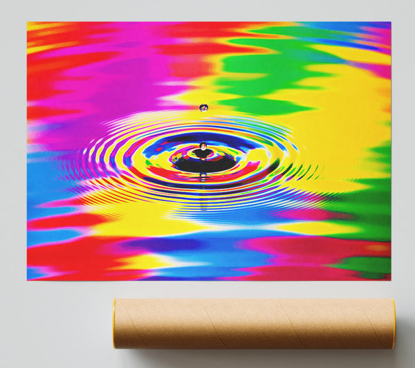 Rainbow Water Ripple Print