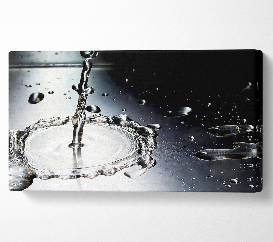  A Canvas Print of Metal Water Splash Canvas Wall Art