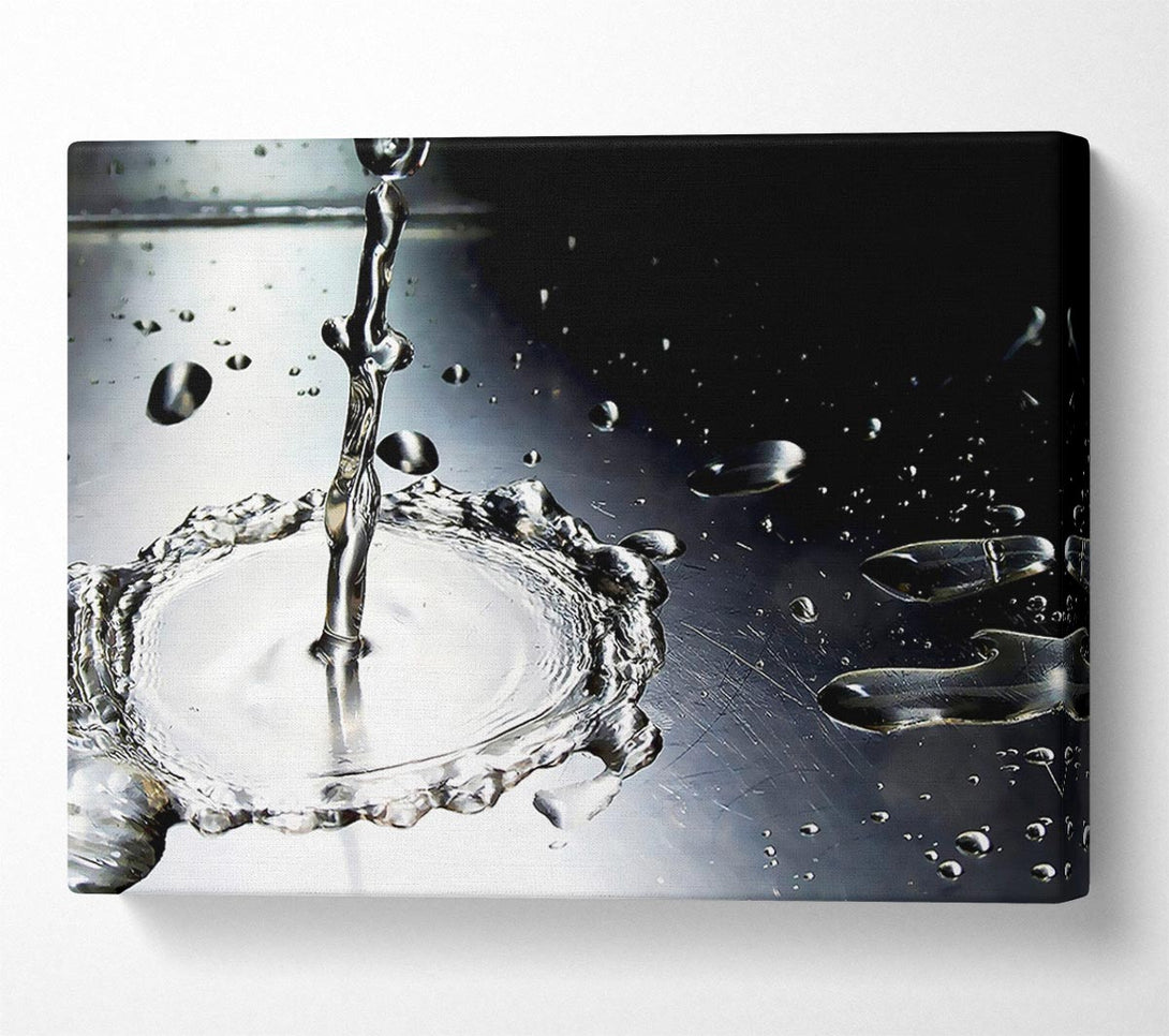  A Canvas Print of Metal Water Splash Canvas Wall Art