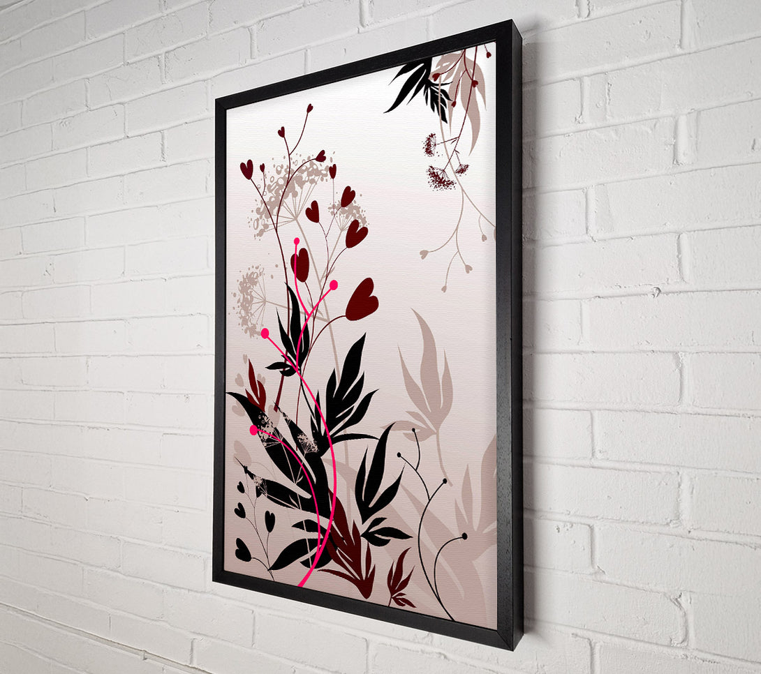  A Canvas Print of Loveheart Leaves Canvas Print