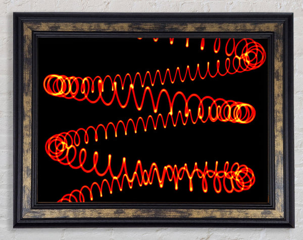 Red Coil Framed Print