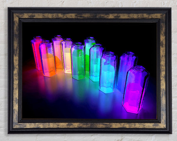 Vibrant Rainbow Tubes Framed Print