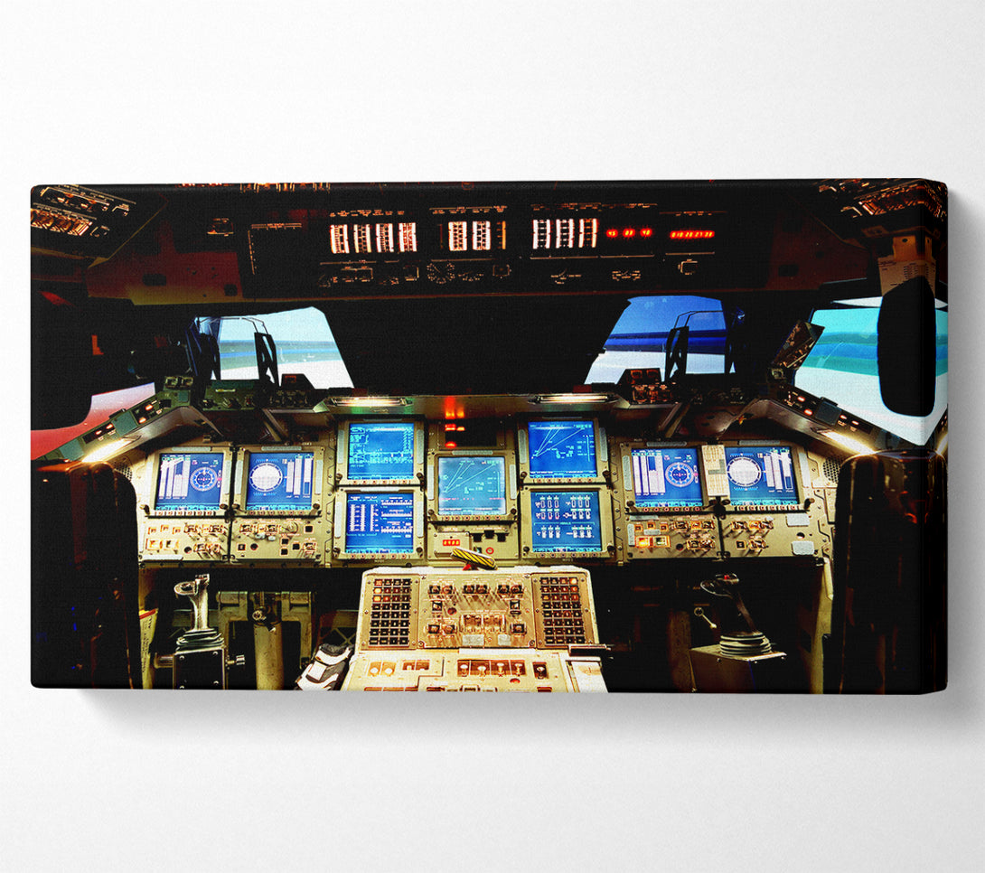  A Canvas Print of Nasa Cockpit Moon Rocket Canvas Art