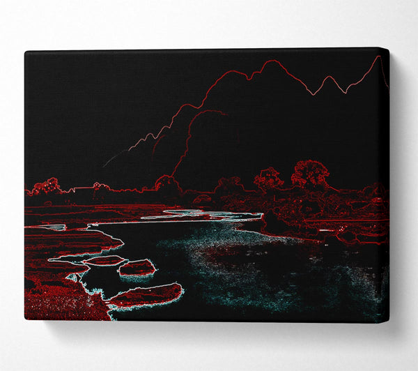 Red Lake Canvas Wall Art