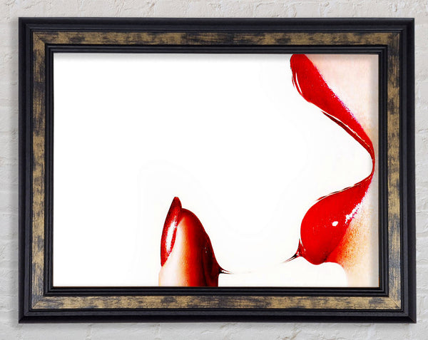 Red Gloss Lips Framed Print