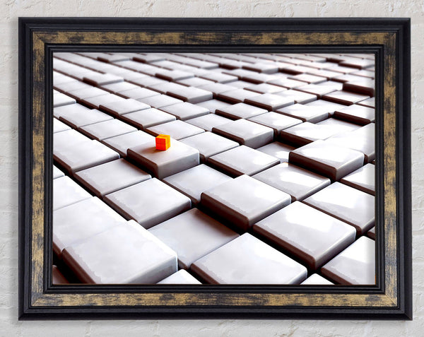 Square Root Of Orange Framed Print